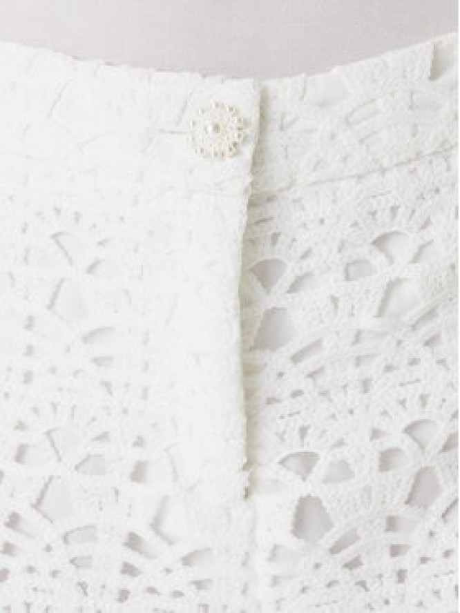 Morgan Szorty materiałowe 251-SHENTEL Biały Wide Leg