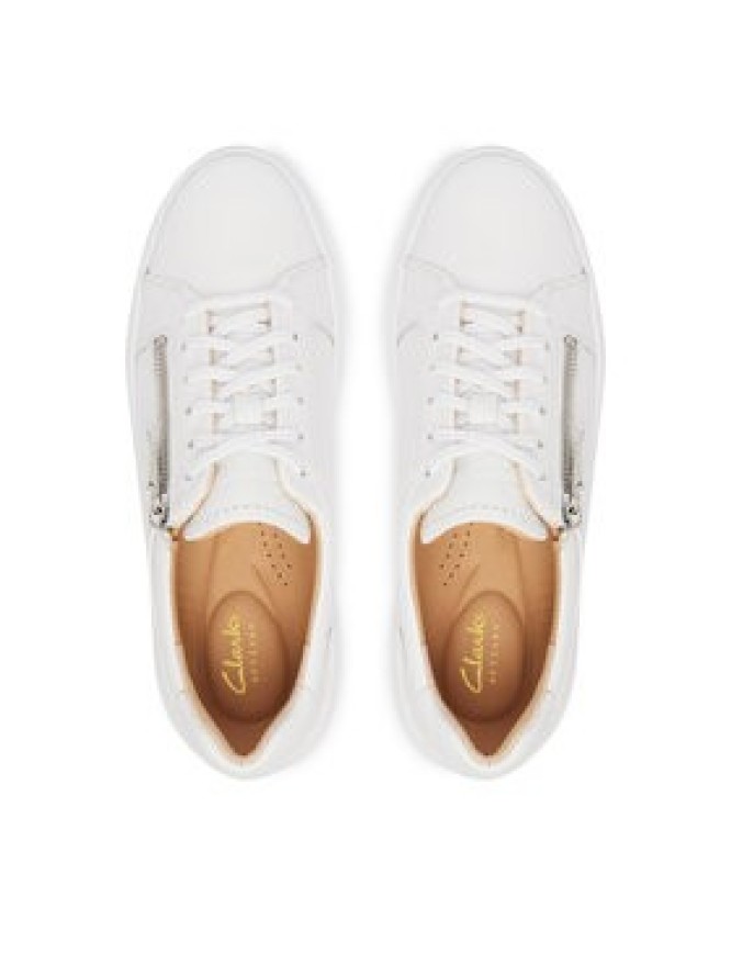 Clarks Sneakersy Hollyrose Zip 26185917 Biały