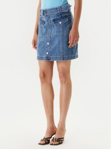 Morgan Spódnica jeansowa 251-JOLAM Niebieski Regular Fit