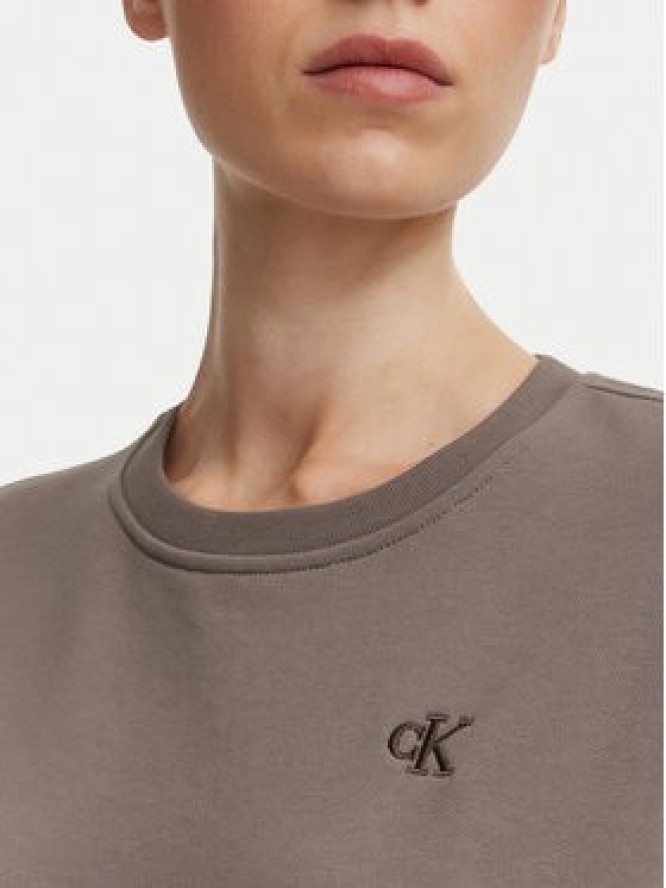 Calvin Klein Jeans Bluza Monogram LV047F223G Beżowy ciemny Regular Fit
