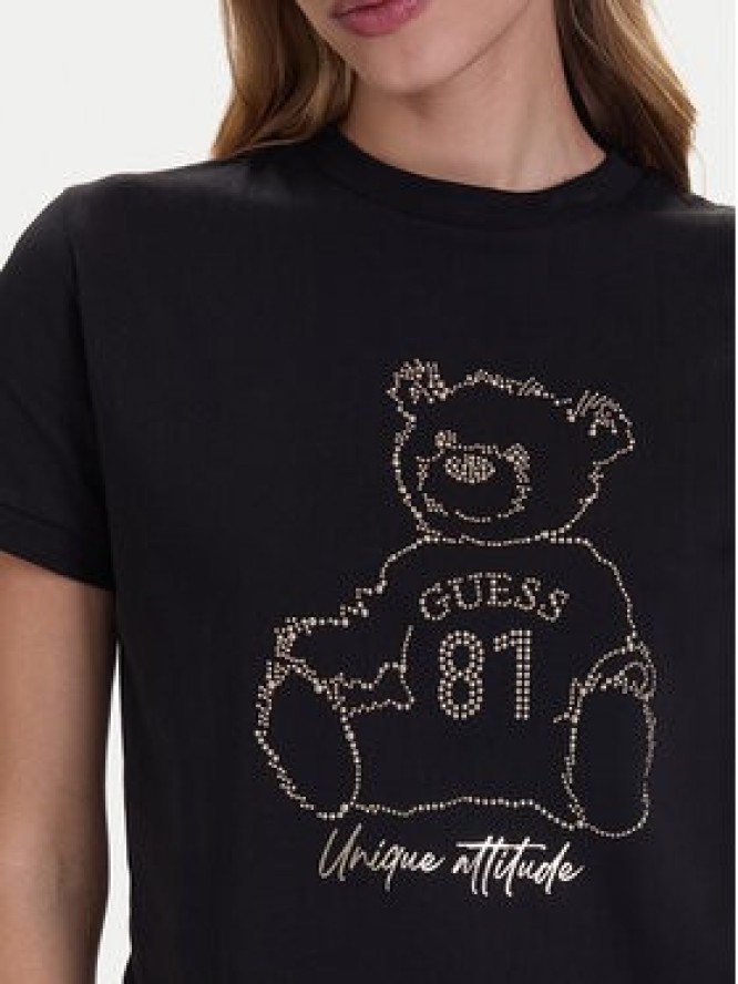 Guess T-Shirt V5BI16 K8FQ4 Czarny Regular Fit