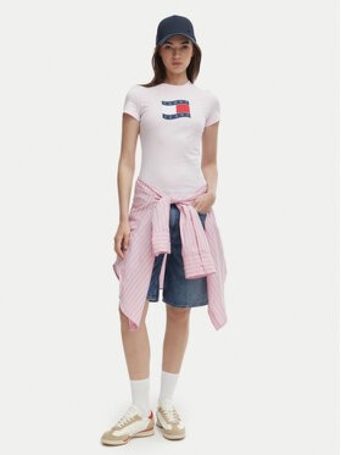 Tommy Jeans T-Shirt DW0DW22781 Różowy Regular Fit