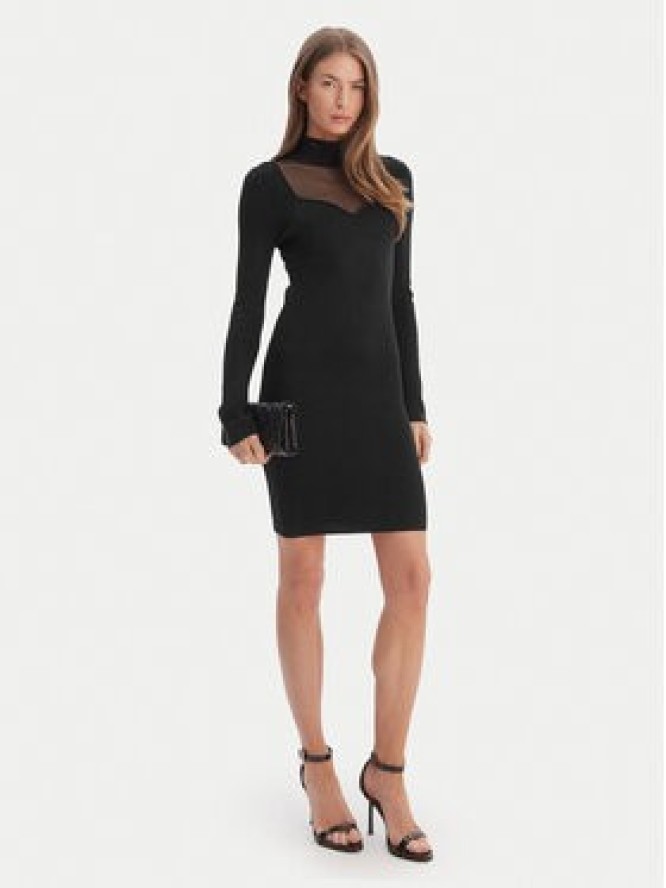 Guess Sukienka dzianinowa W6RK61 Z4842 Czarny Regular Fit