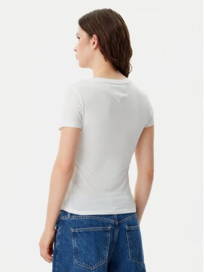 Tommy Jeans T-Shirt DW0DW20458 Biały Slim Fit