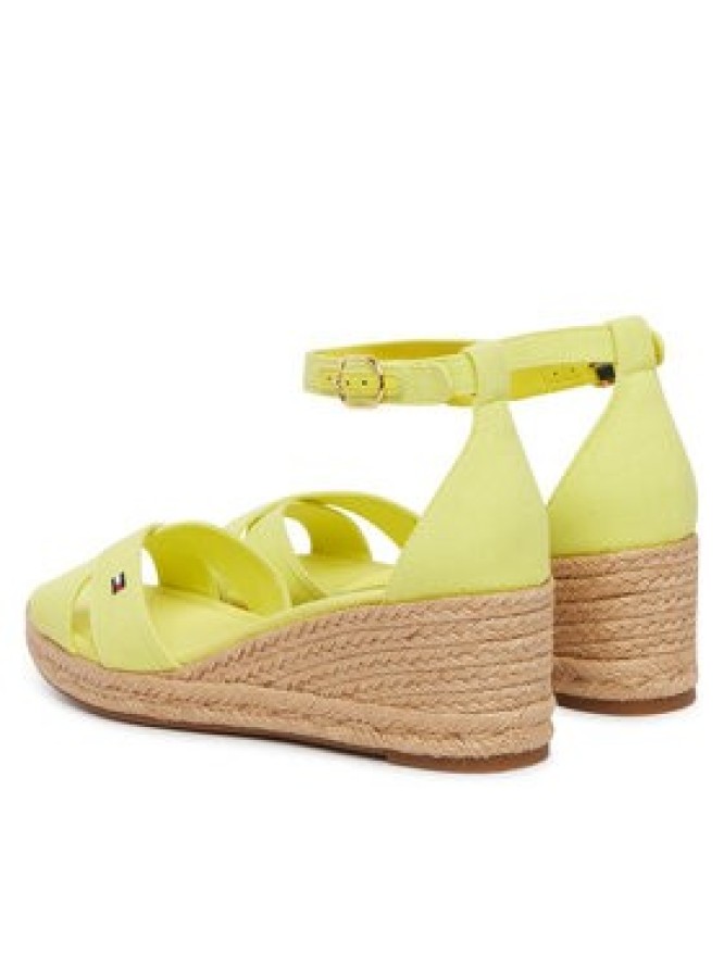 Tommy Hilfiger Espadryle Hemp Crossover Strap Wedge Espadrilles FW0FW09332 Zielony