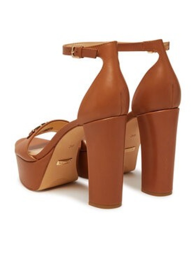 Guess Sandały FLJSET LEA03 Brązowy