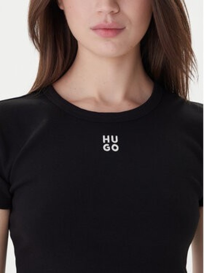 Hugo T-Shirt Delanor 50512000 Czarny Slim Fit