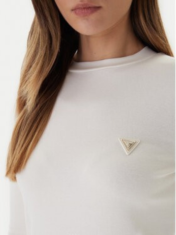 Guess Bluzka V6RI00 KD741 Écru Slim Fit