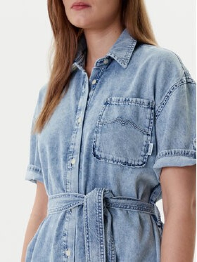 Mustang Sukienka jeansowa Camilla 1016564 Niebieski Regular Fit