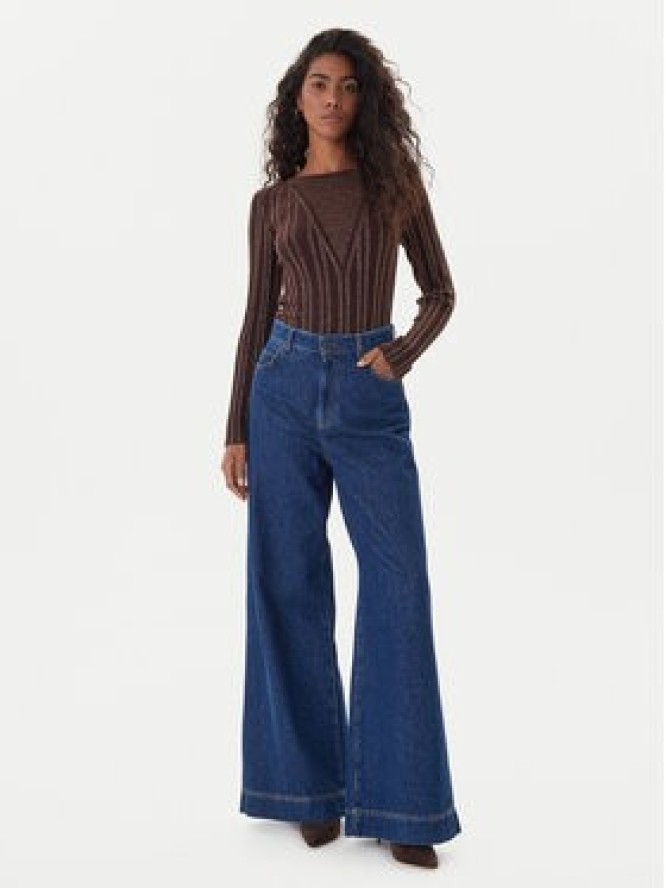 Fracomina Sweter FJ25WT7013K463Q7 Brązowy Slim Fit