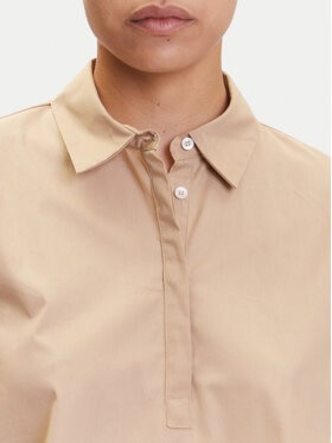 Marella Sukienka koszulowa Medicea 2515221192 Écru Relaxed Fit