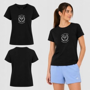 KOSZULKA DAMSKA 4F T-SHIRT BAWEŁNIANY DO TENISA F2723 SS26