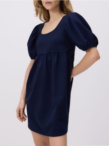 Gładka sukienka mini - granatowy