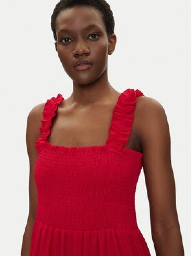 Iconique Sukienka letnia IC25-009 Czerwony Regular Fit