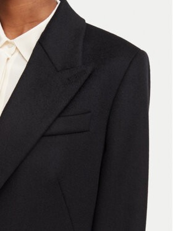 BOSS Płaszcz wełniany 50574982 Czarny Regular Fit