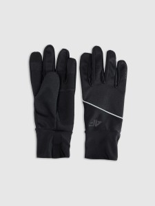 4F Rękawiczki softshellowe Touch Screen uniseks - czarne L