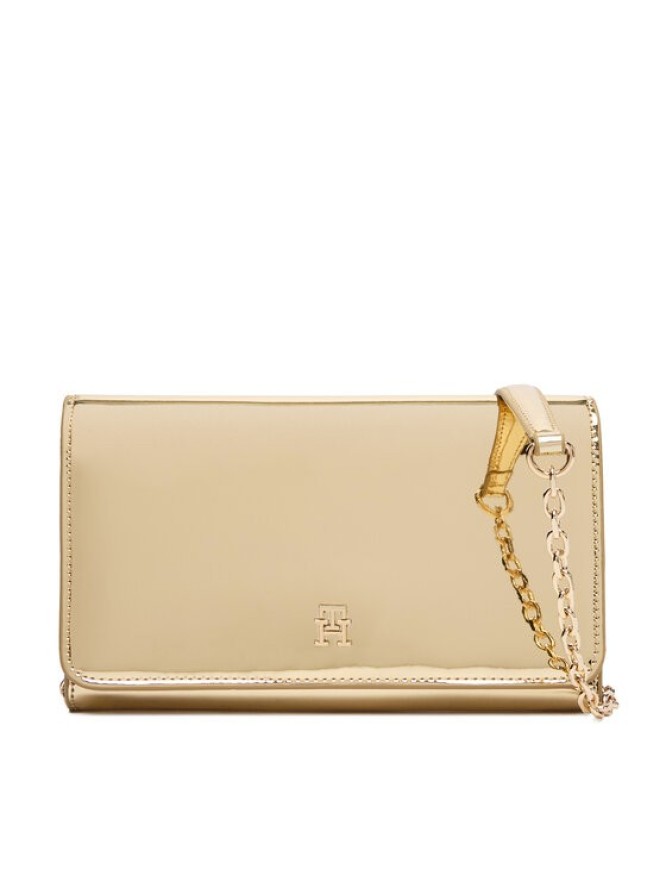 Tommy Hilfiger Torebka Icon Flap W/Chain Met AW0AW17959 Złoty