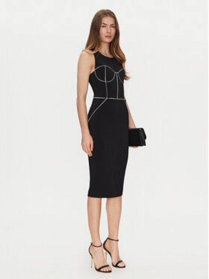 Elisabetta Franchi Sukienka koktajlowa AB-724-51E2-V440 Czarny Slim Fit
