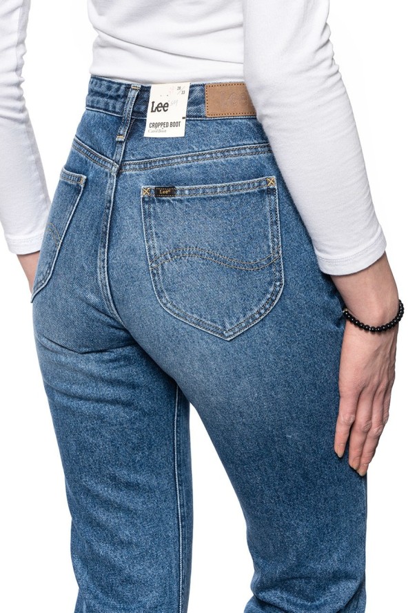 DAMSKIE SPODNIE JEANSOWE LEE CROPPED BOOT L30NRDQF 112106537