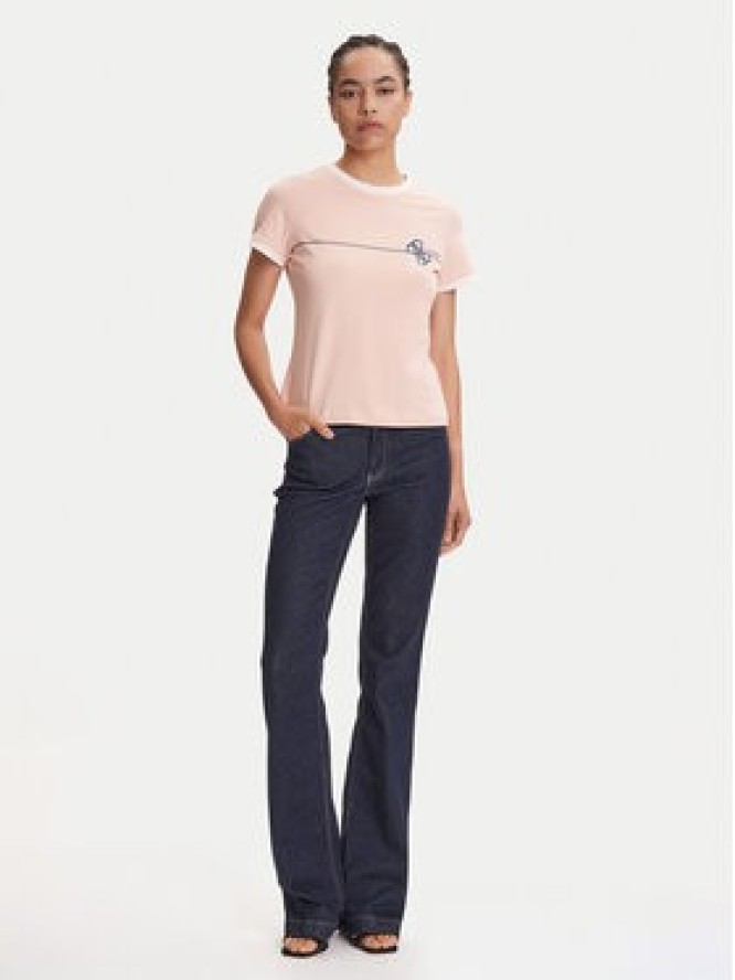 Guess T-Shirt V5YI01 J1314 Różowy Regular Fit