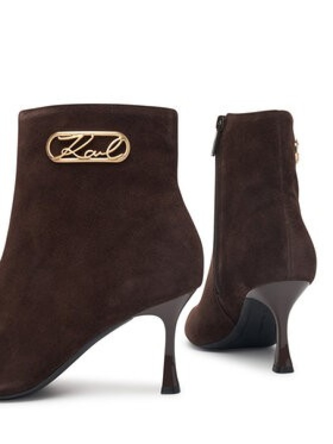 KARL LAGERFELD Botki Sienna KL32747 Brązowy ciemny