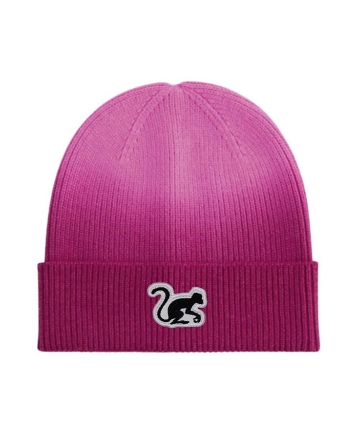 Czapka beanie – haftowane logo / gradient / rozmiar uniwersalny (różowa)