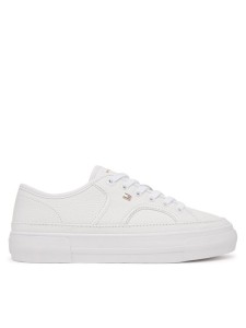 Tommy Hilfiger Sneakersy Platform Vulc Piping Ltr FW0FW09393 Biały