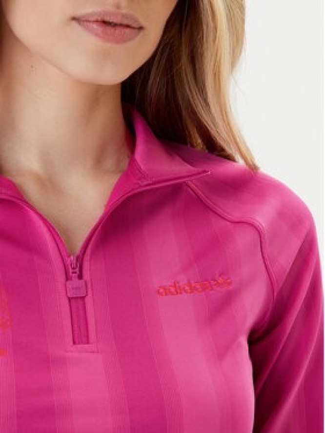 adidas Bluza Half-Zip Graphic Football JW3638 Różowy Regular Fit