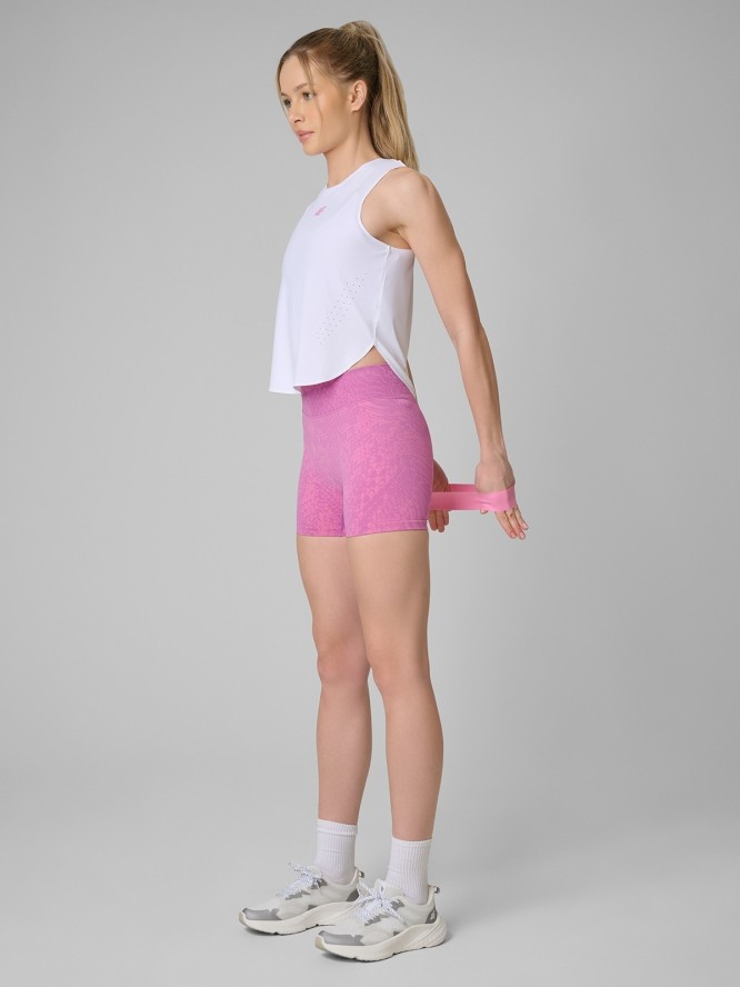 4F Top treningowy szybkoschnący damski - biały XS