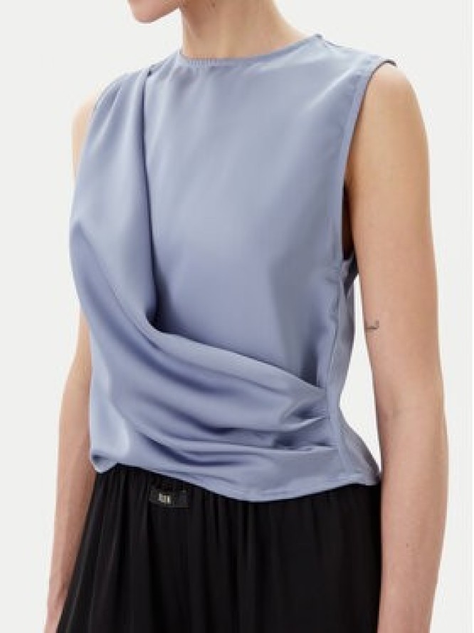 Eleh Bluzka ESS250183 Niebieski Regular Fit