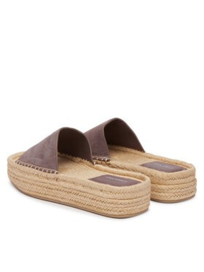 Calvin Klein Espadryle Flatf Espa Mule Nub Mg HW0HW02890 Brązowy