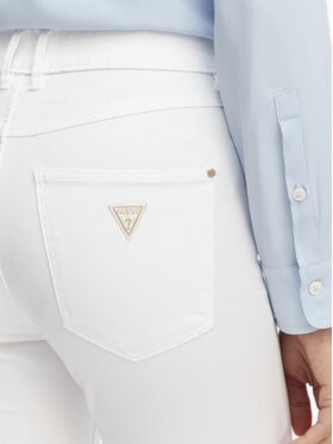 Guess Jeansy W5GA91 W93CM Biały Skinny Fit