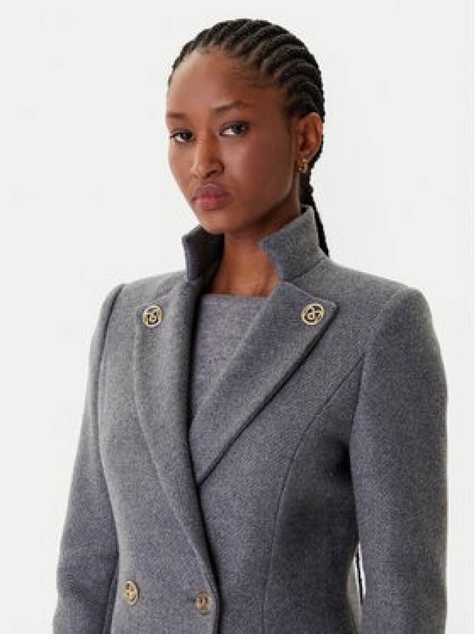 Rinascimento Płaszcz wełniany CFC0126218003 Szary Regular Fit