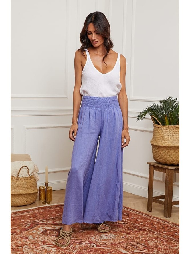 Fleur de Lin Lniany top "Filiale" w kolorze białym rozmiar: L