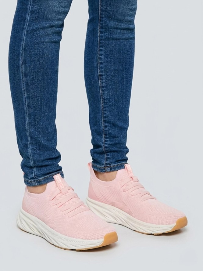sneakersy damskie lekkie różowe rr274a131 600