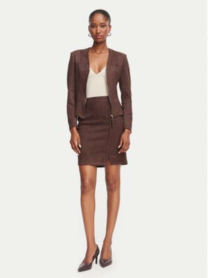 Rinascimento Spódnica mini CFC0130583003 Brązowy ciemny Slim Fit