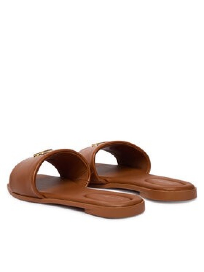 Tommy Hilfiger Klapki Th Logo Hardware Leather Mule FW0FW09292 Brązowy