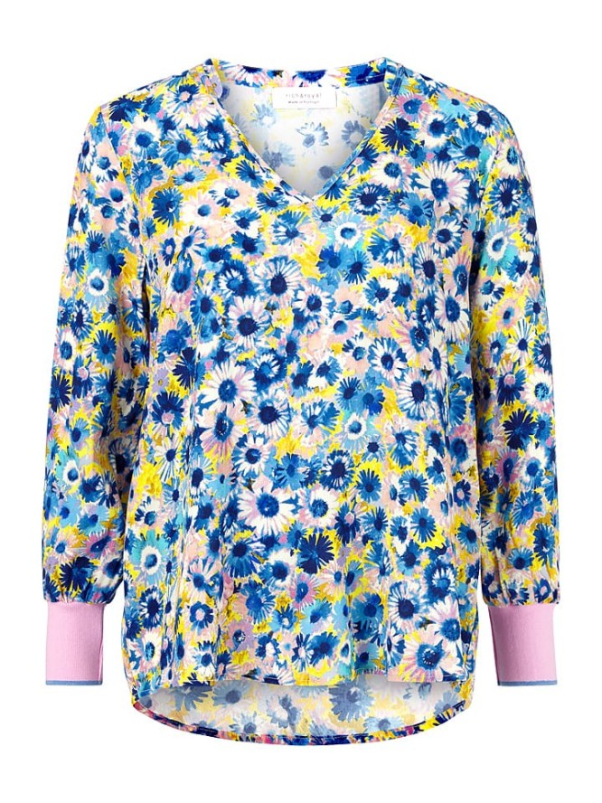 Rich & Royal Bluzka w kolorze niebieskim ze wzorem rozmiar: 42