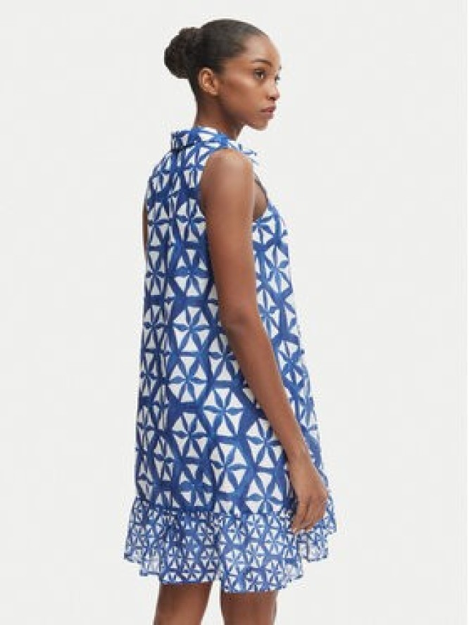 Iconique Sukienka letnia IC25-085 Niebieski Regular Fit