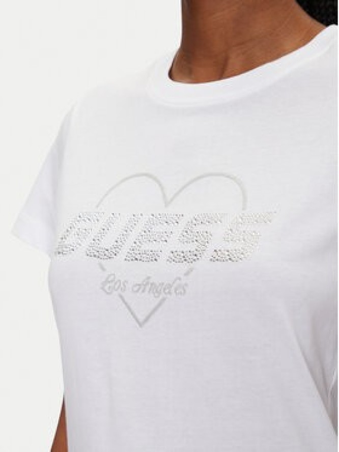 Guess T-Shirt V5GI10 K9RM1 Biały Regular Fit