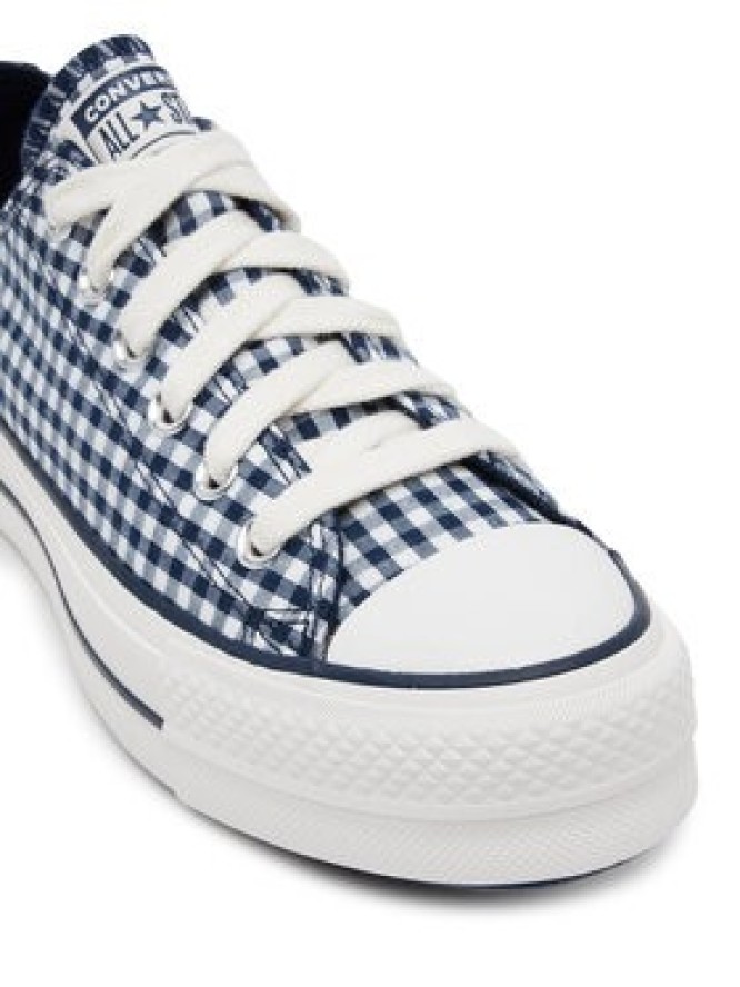 Converse Trampki Chuck Taylor All Star Lift Platform Gingham A13664C Granatowy