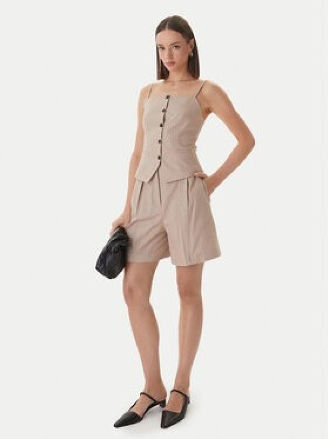 HUGO Top Copale 50560007 Beżowy Slim Fit