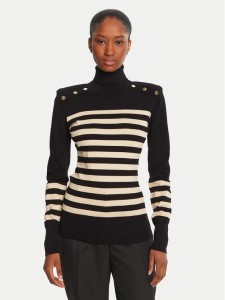 LOLA CASADEMUNT Golf LF2511008 Czarny Regular Fit