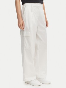 Calvin Klein Jeans Spodnie cargo LV047F623G Écru Relaxed Fit