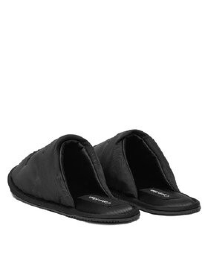 Calvin Klein Jeans Kapcie Slipper Satin Moire YW0YW02053 Czarny