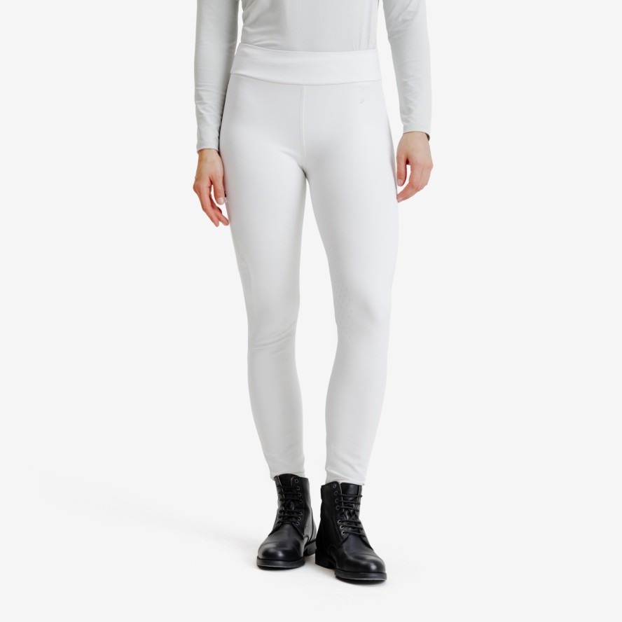 Legginsy jeździeckie na zawody damskie Fouganza 500 fullgrip