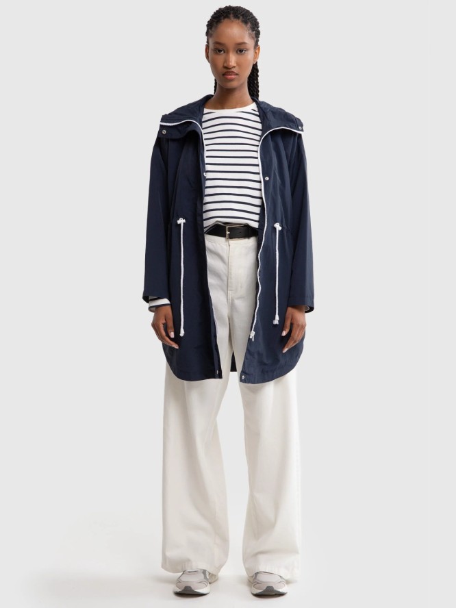 Kurtka parka damska z kapturem granatowa Nebula 403