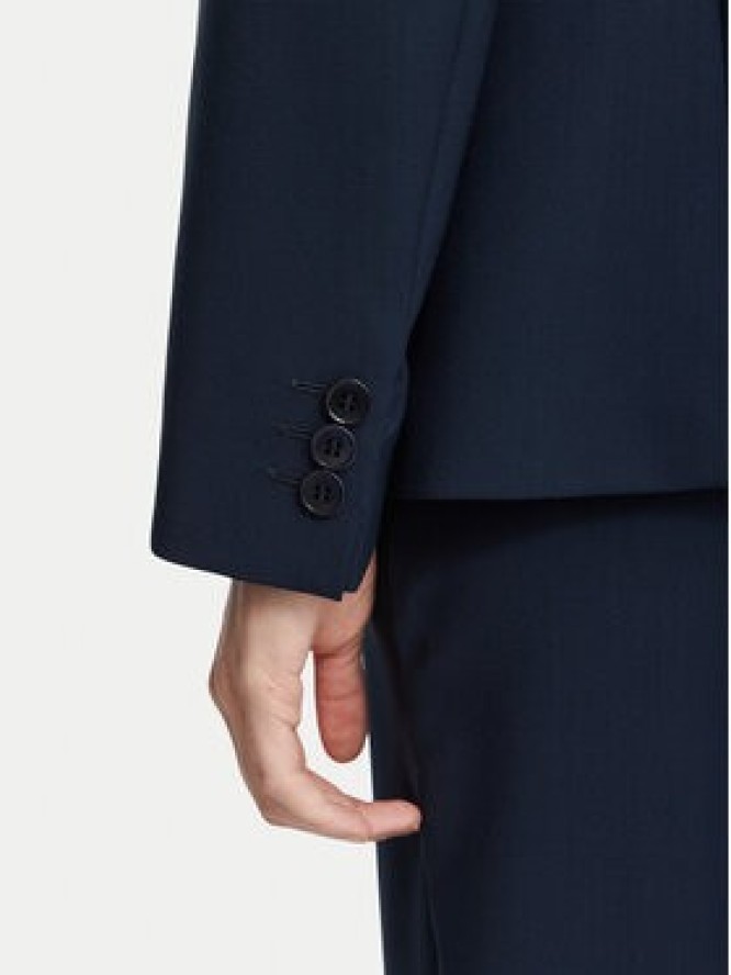 Weekend Max Mara Marynarka Lamine 2625046081 Granatowy Regular Fit