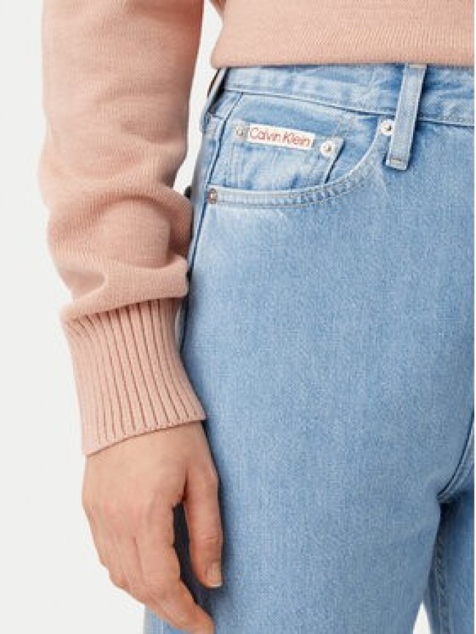 Calvin Klein Jeans Jeansy J20J224997 Niebieski Straight Fit