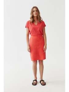 TATUUM Lniana spódnica w kolorze czerwonym rozmiar: 42